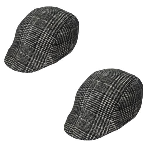 Classic Caps -Pack Of 2 Of Unisex Classy & Retro Style Woolen Golf Cap (Grey)