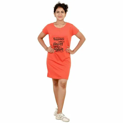 Buy Overdune Women Orange Solid Cotton Blend Long TShirt Online at Best Prices in India JioMart.