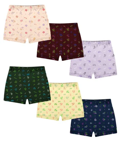 Pine Kids Multicolor Regular Cotton Drawer / Bloomer for Boys & Girls(Pack of 6)
