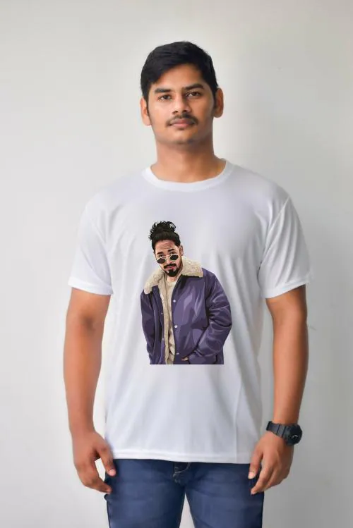 Estaban Men White Emiway Bantai Printed Polyester T-Shirt (Xl)