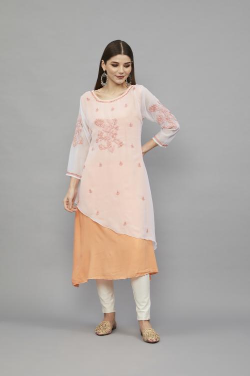 Lakhnavi Kurti Designs Ethnava Women’s Georgette Kurti