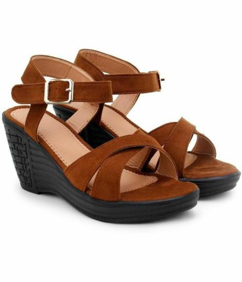 Rimboll Tan Heel Sandals for Women