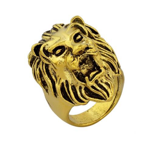 Memoir Gold plated Brass. Lion design, Macho Men finger ring Fashion, by Memoir