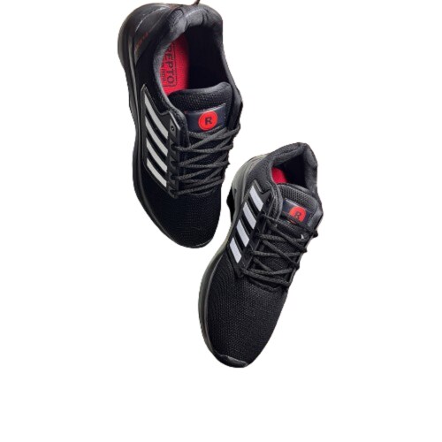 Repto Lightweight Eva Sole Casual Sports Running,Walking with Extra Comfort Gym Shoes| Running shoes for Men's (Black_Size-10)