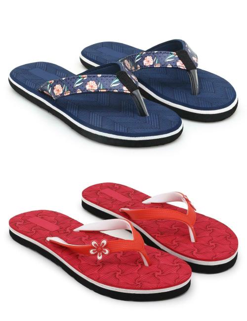 Buy Bizwiz's Trendy & Combo of 2 Flip flops/Slippers for Women (Blue