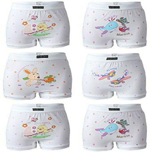 CHILDZONE Girls White Cotton Blend Pack of 6 Panties (5-6 Y)