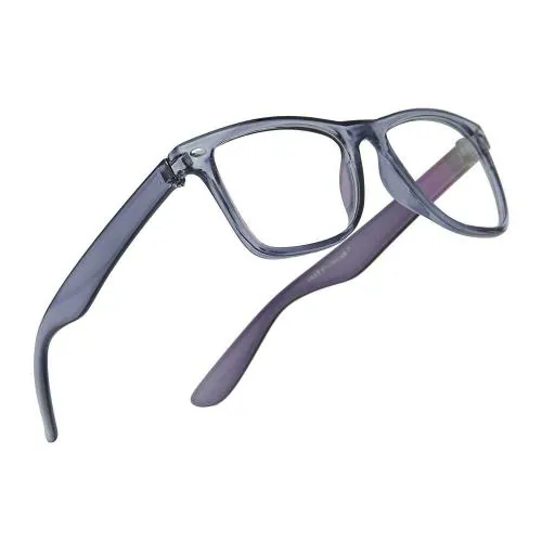 Vast Antiglare & Blue Light Blocking Unisex Frames Sunglasses For Boys, Men, Women, Girls (Computer Glasses)797, Make In India (Clear, Grey)