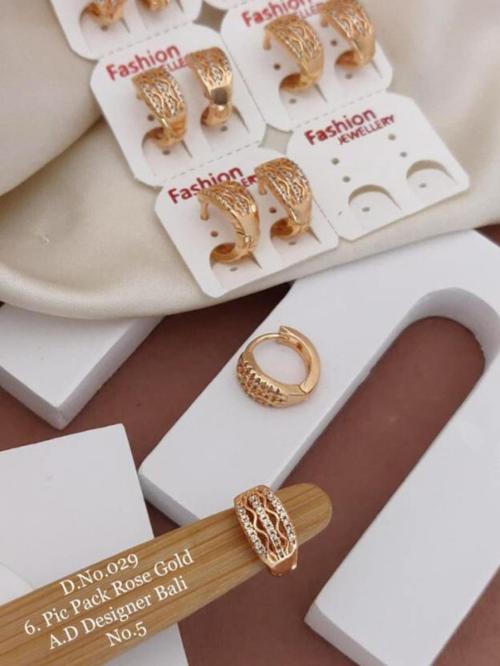 Fally Jewellery Gold Brass Gold Plated Earring Set for Women and Girls