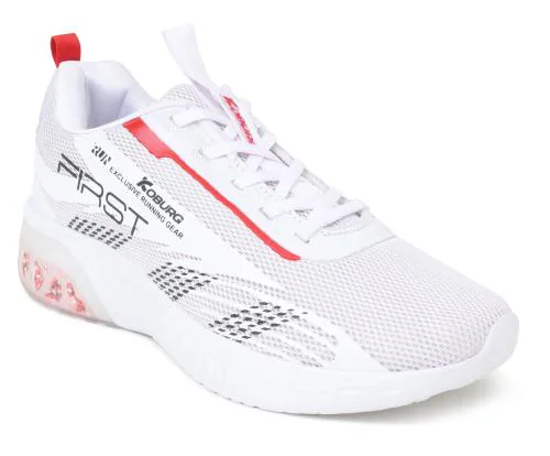 Koburg Men KG-101 White Red Sports Shoes