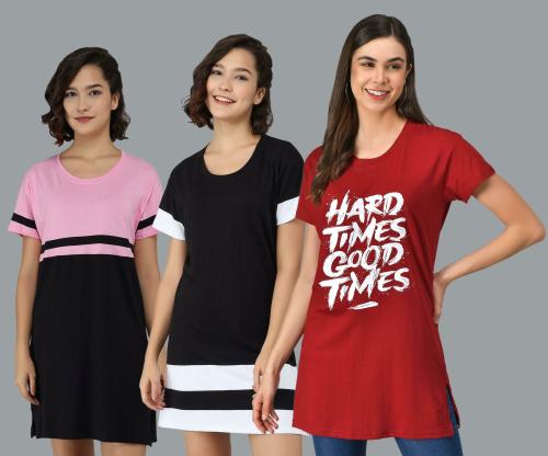 Christy World Women Multicolor Pack of 3 T-shirt