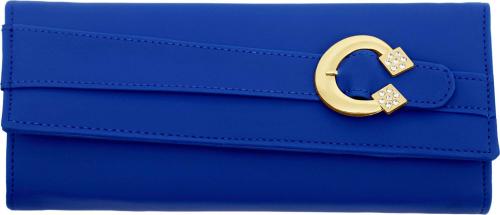MR. RAAQ Creation Blue Synthetic Leather Clutch Wallet Purse 10 inch