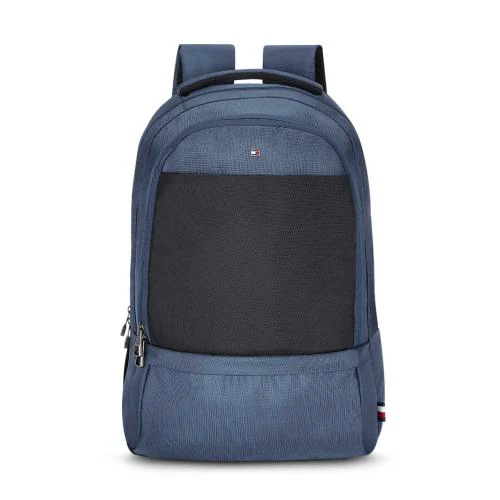 Tommy Hilfiger Carrows Unisex Polyester Laptop Backpack - Navy + Black