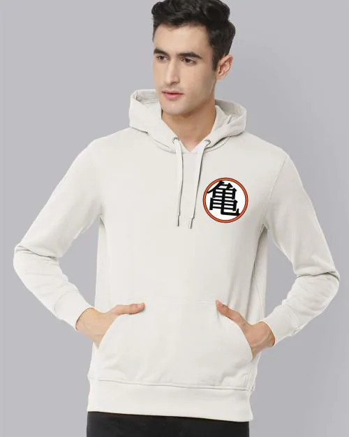 Free Authority Dragon Ball Z Printed White Hoodie For Men