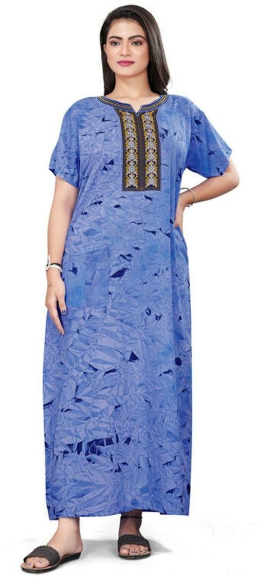 HAUTELOOK HKSibbori Gala Star Printed Nighty-Blue-XXL