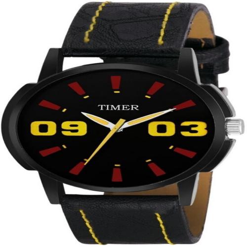 TIMER Analog Black Dial Watch Casual Stylish Wrist For Men