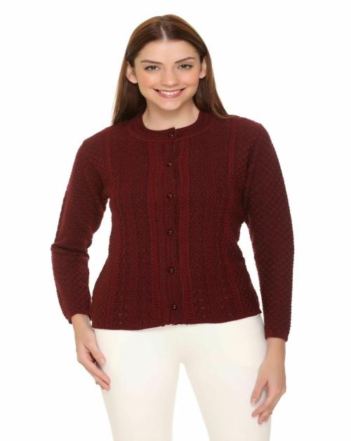 Clapton Women Mehoon Solid Acrylic Blend Pack Of 1 Cardigan