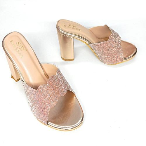 SD SHOE DRUNK Colorful High Heels Party-wear Women's Pink Sandal |Size - 7