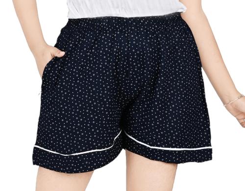 GOODPOINT STYLISH WOMEN BLUE COLOUR RAYON SHORTS -B_05