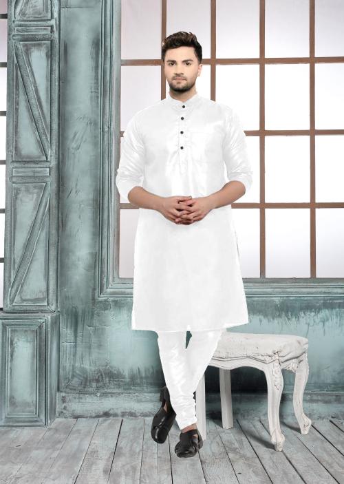 BLACKNIGHT Men Purple Solid Pure Cotton Ethnic Dress