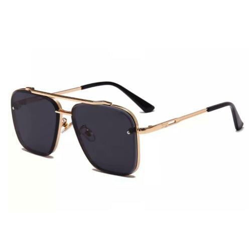 ELEGANTE UV Protected Square Black Sunglasses For Men And Women