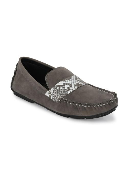 Kleat Men's Grey Suede Loafers