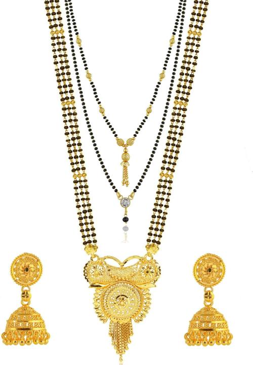 Buy TONOLIKA JEWELLERY Goldplated Brass Jewellery Set (Multi Color