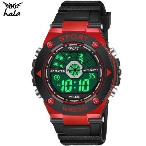hala New Sports High-end Silicone Strap Digital Watch - For Men HL-1054-Red Smart Generation Stylish Multi-Functional