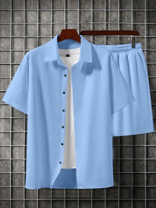 BHIKADIYA Men's popcorn night suit | T-Shirt and Shorts Set for Men | Sleepwear Lounge wear T-Shirt & Shorts Combo | Beach Wear Picnic Wear Night Wear for Men & Boys SKY-L