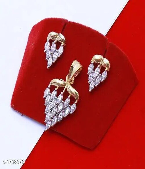 RIYA HANDICRAFT JEWELLERY American diamond Handmade Earrings