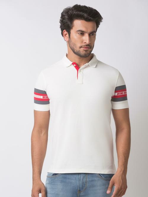 Being Human Ecru Short Sleeve T-Shirts