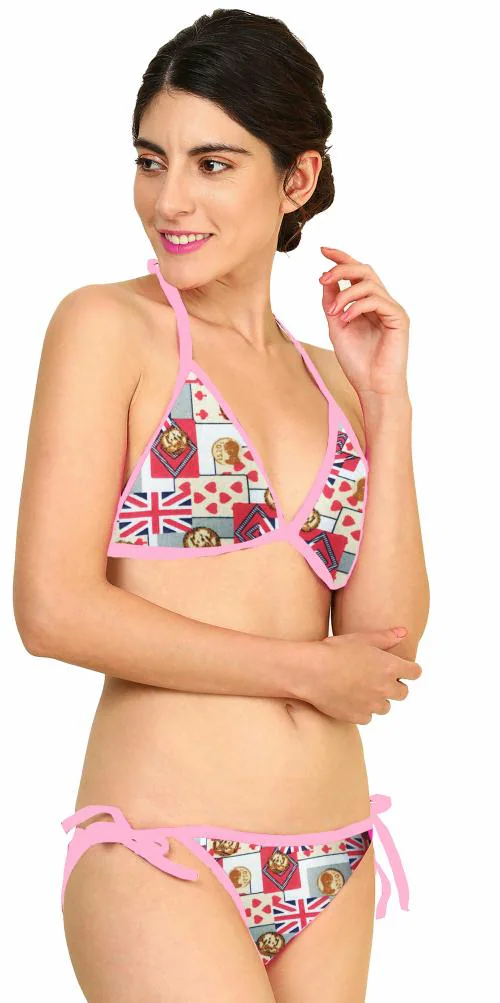 Women Satin Blend Bra Panty Set for Lingerie Set ( Pack of 1 ) ( Color : Pink )