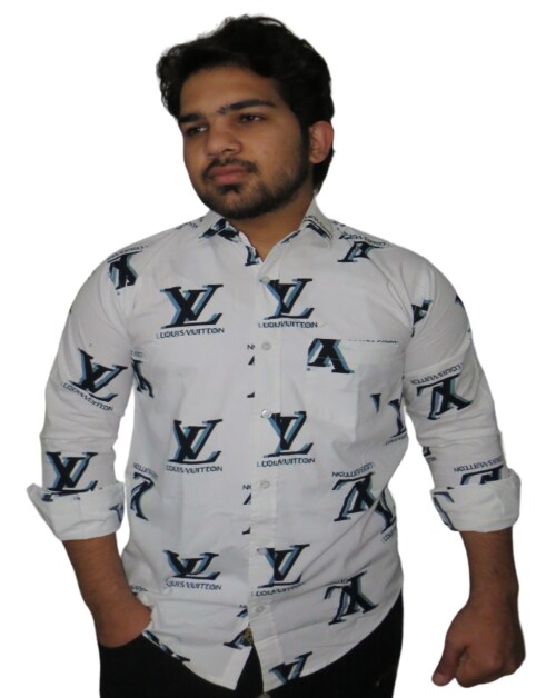 Atino White Cotton Long Sleeve Printed Shirt