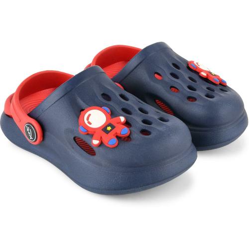 Kats Navy & Red Sling Clogs for Boys & Girls