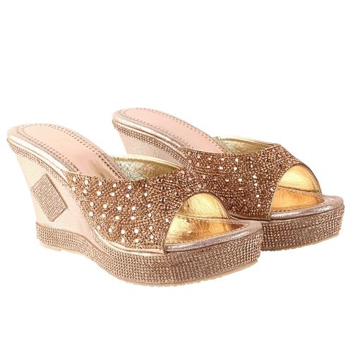 Shoetopia Women Embellished Pink Wedges
