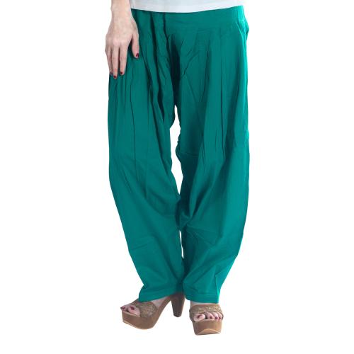 AWA Women's premium soft Cotton Patiala pants, Color - Lama Green Size-XXL