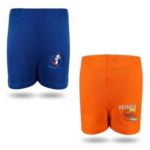 Savage Boys Shorts Pack of 2 Basic Cotton Short Pants for Boys of 5 to 6 years old, Waist 21cm|Kids Botttom wear|Cotton Shorts for Boys|Regular Fit|Assorted Colors