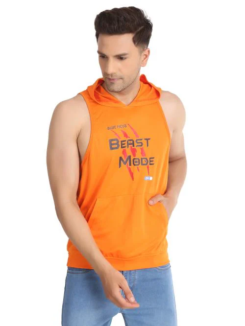Men's Regular Loose Fit Sleeveless Sando Lycra Cotton Blend T shirt, Gym Hoodies Vest