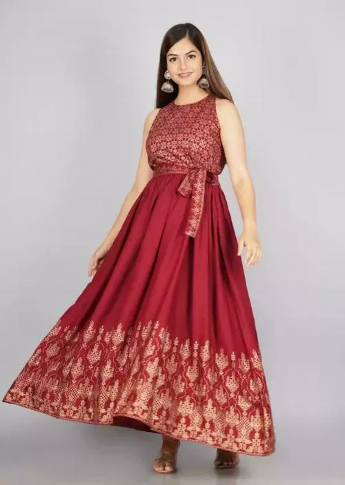 AO SERVICES Women Printed Cotton Kurta