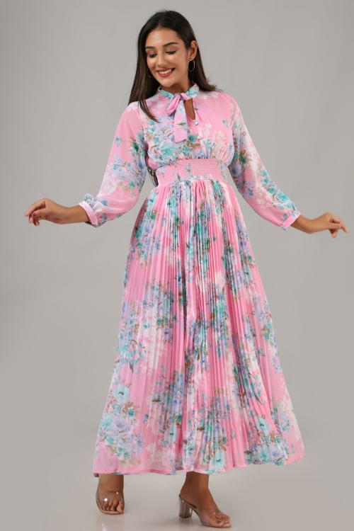 Girl Multicolor Georgette Kurta (XL)