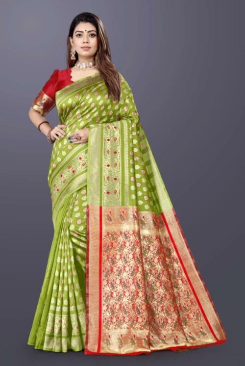 TRINITIFAB Saree | Sari | Sadi | Women's Saree | Silk Saree | Saree for Women | Traditional Saree | Designer Saree | Silk Saree | Cotton Saree | Wedding Saree | Party Wear Saree | Printed Saree | Bridal Saree | Casual Saree-(Mehandi)