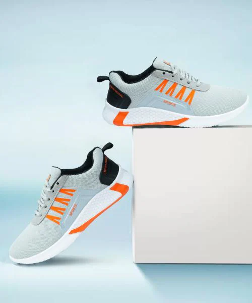 Axter Grey Sports Shoes For Men