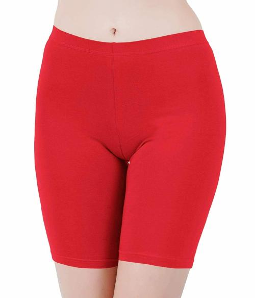 Buy Women Red Lycra Shorts (Pack Of 1) Online at Best Prices in India