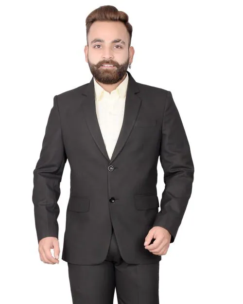 World Wise Wear Solid Single Breasted Casual, Party, Festive & Wedding, Formal Men Blazer (Black) Size (M)