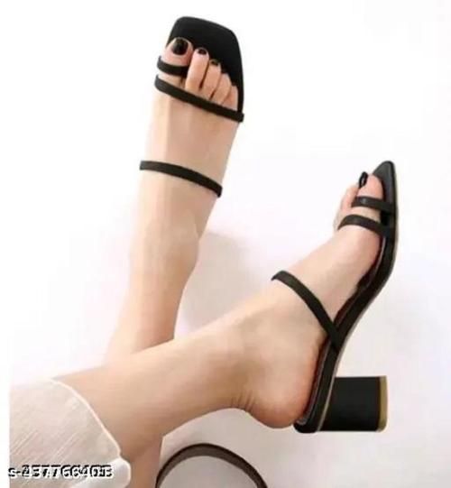 FABYCARRY Women's Ankle Strap Block Heels Sandals| Fashionable Sandals for Women & Girls | Light weight, Soft Footbed, Comfortable & Stylish