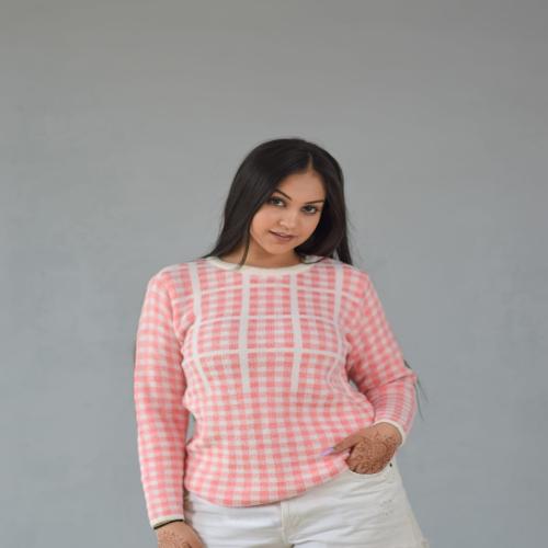 Winterberry Sweater for Women-Color Pink-M