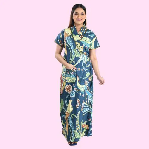 BELLAMY Women Multicolor Printed Pure Cotton Single Nighty