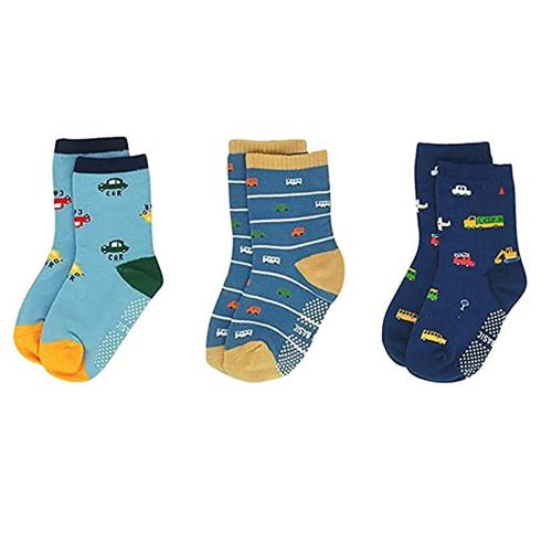 IGNOTO (Pack of 3)(7-8Years) Baby Boy's and Baby Girl's Cotton Blend Socks || (Color: Assorted)