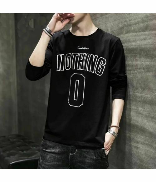 Smartees Black Roundneck Casual Tshirt for Men