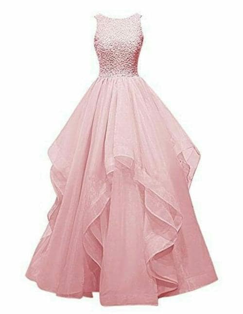 TILISM Girls Baby Pink Net Maxi A-line Gown Dress 9 - 10 Years