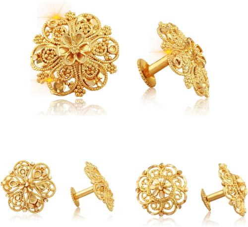 Vighnaharta Gold-Plated Stud Earring (Women And Girls) (Pack Of 3 Pairs)